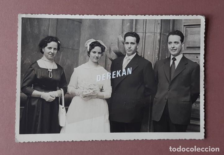 Antique Photography: ANTIGUA FOTOGRAF&Iacute;A BODA. NOVIOS. FOTO HERMANOS L&Oacute;PEZ. MIERES. ASTURIAS. 1957. A&Ntilde;OS 50. PAJE.