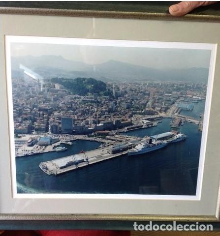 Fotograf&iacute;a antigua: FOTOGRAFIA aerea ria de vigo...PUERTO DE VIGO. 39 x 32 cm..original..A&Ntilde;OS 80