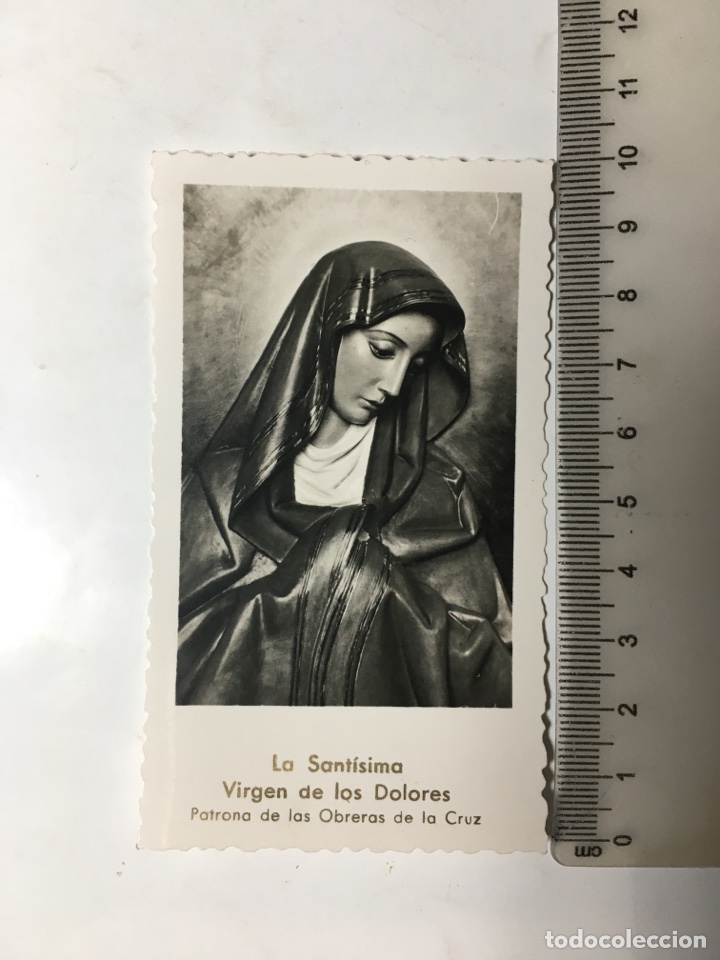 Fotograf&iacute;a antigua: FOTO. STMA. VIRGEN DE LOS DOLORES. PATRONA OBRERAS DE LA CRUZ. FOT&Oacute;GRAFO?.