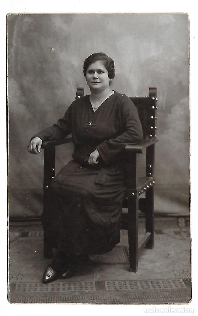 Antique Photography: R45-EXTRAORDINARIA FOTOGRAFIA ANTIGUA - UNA DAMA -FOTO - ARENAS M- A. DUQUE-