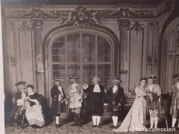 Fotograf&iacute;a antigua: fotograf&iacute;a antigua de teatro en sal&oacute;n barroco ,estudio Nouvelle Eugene Villafranche ( Francia)