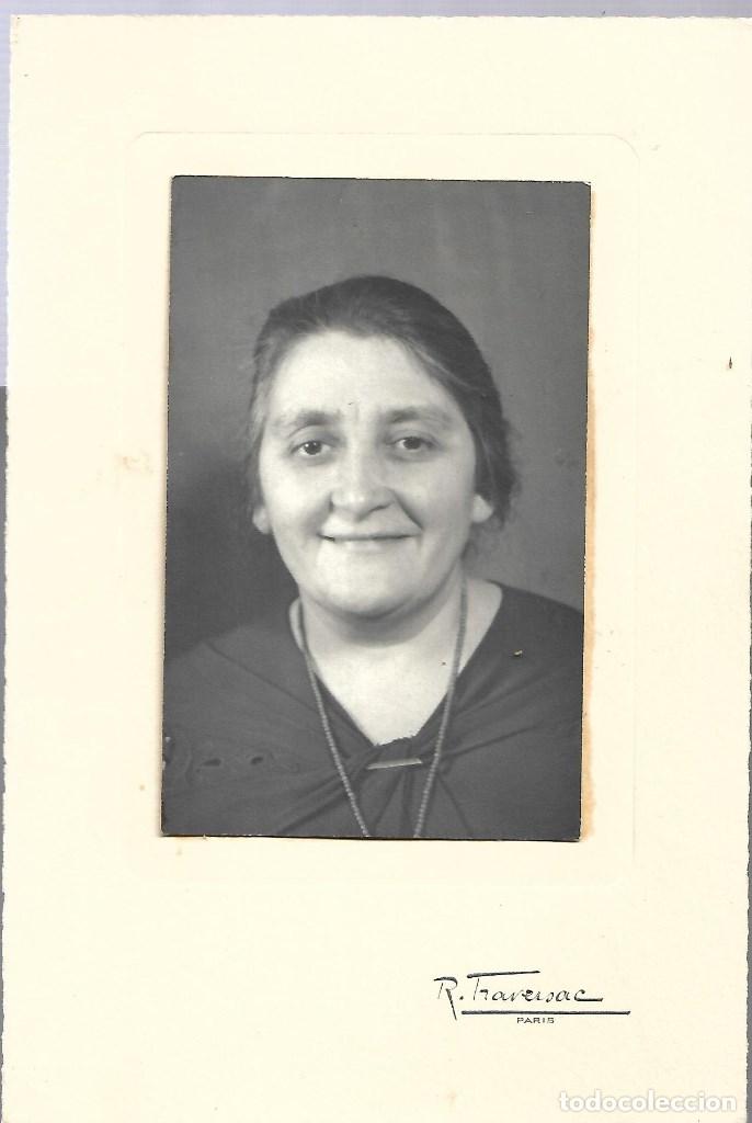 Photographie ancienne: ANTIGUA FOTOGRAFIA DE - UNA DAMA - FOTO - R. FRAVERSAC - PARIS -3501