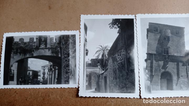 Fotograf&iacute;a antigua: CACERES LOTE DE TRES PEQUE&Ntilde;AS FOTOGRAFIAS.
