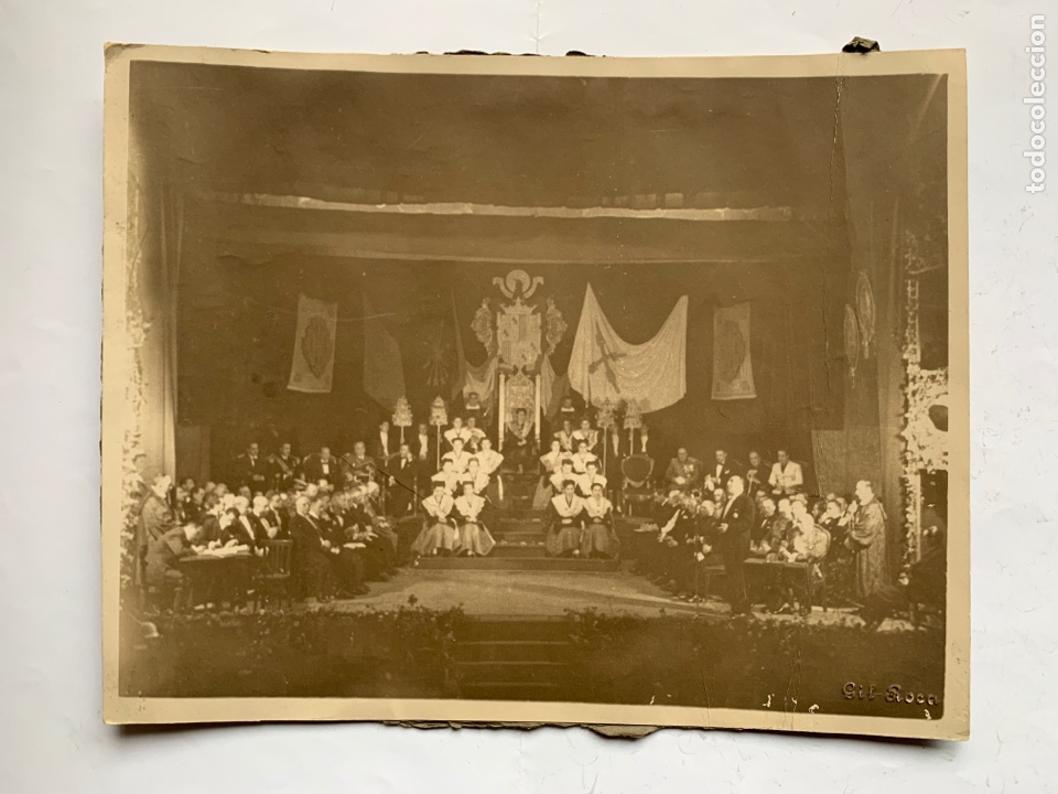 Fotograf&iacute;a antigua: FOTO. EXALTACI&Oacute;N GAYATERA MAYOR Y CORTE DE HONOR POR EL MANTENEDOR. GIL ROCA, FOTOG. HACIA 1940?.