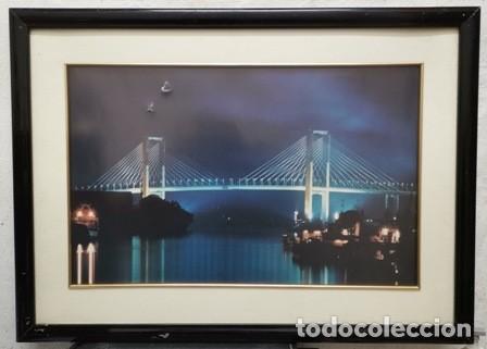 Fotograf&iacute;a antigua: FOTOGRAFIA ENMARCADA CON CRISTAL PUENTE DE LA CONSTITUCION SEVILLA - CUADRO-340
