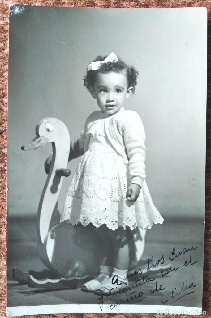 Alte Fotografie: NI&Ntilde;A CON BALANCIN - FOTO SANS - VALENCIA