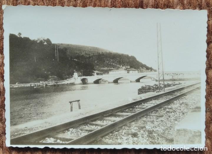 Fotograf&iacute;a antigua: PUENTE SOBRE EL RIO DEVA - BILBAO - Foto 1