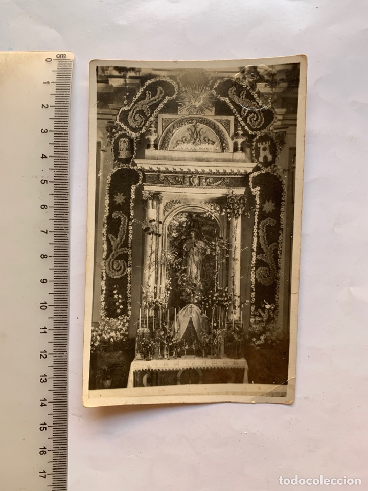 Fotografia antiga: FOTO. ALTAR INMACULADA. PARROQUIA STA. CATALINA. ALZIRA. SA&Uacute;L, FOT. ANTERIOR A 1936.