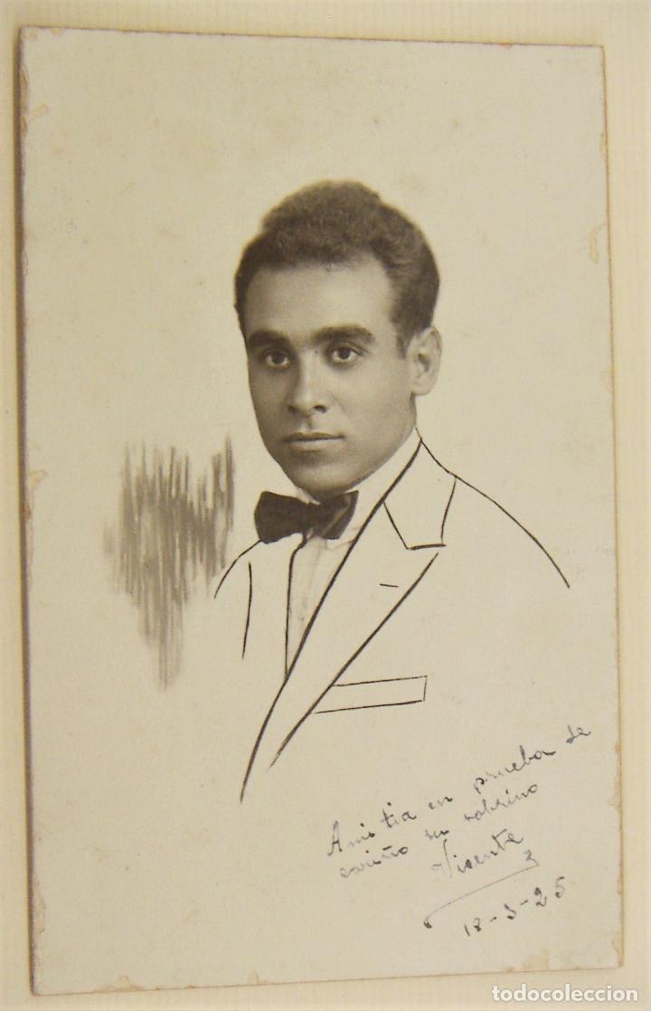 Alte Fotografie: Vieja foto de un caballero Foto J Ara Valencia