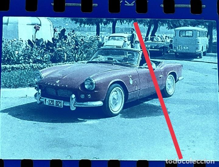 Alte Fotografie: Antiguo negativo o clich&eacute; de fotograf&iacute;a. coche Triumph descapotable. A&ntilde;os 60.