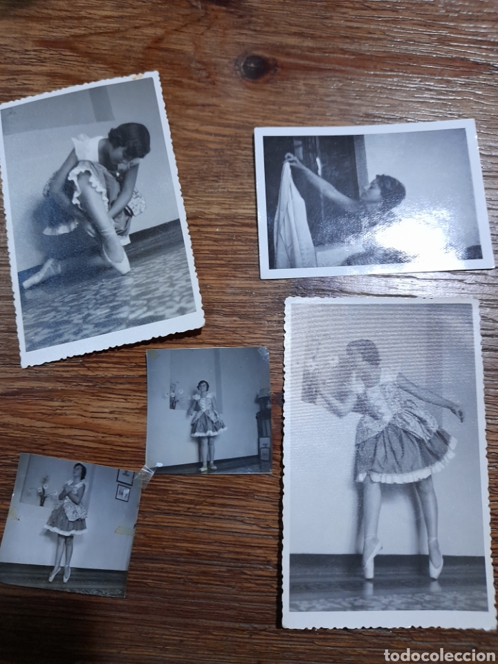 Fotograf&iacute;a antigua: Lote fotograf&iacute;as bailarina posando.