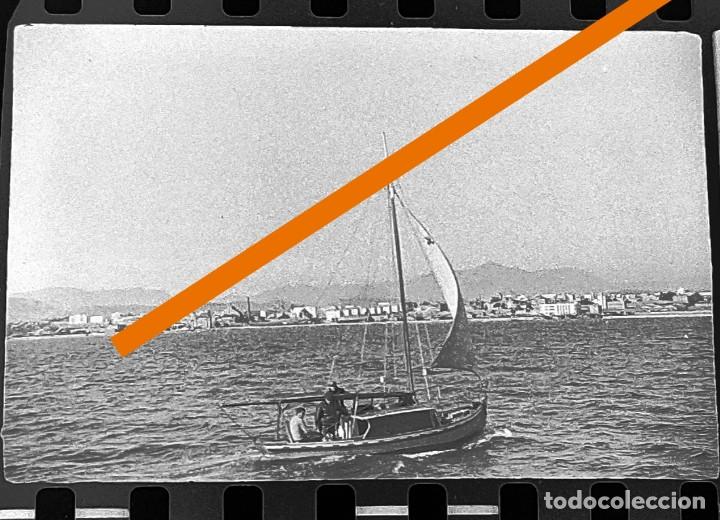 Antique Photography: Antiguo negativo o clich&eacute; de fotograf&iacute;a. Alicante. En el barco. a&ntilde;os 50.