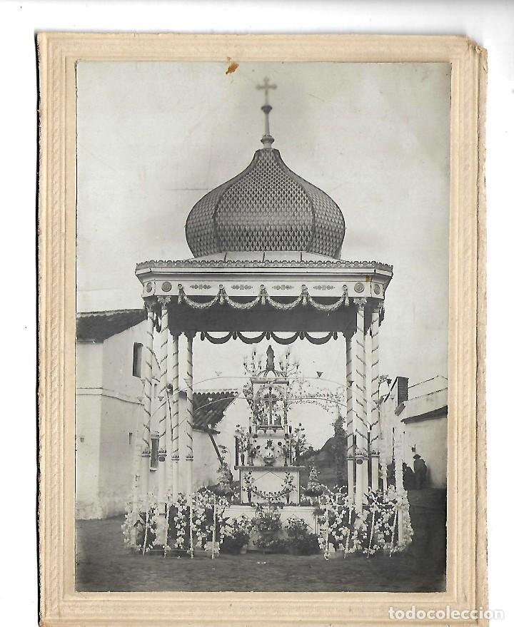 Fotografia antica: 1R-BONITA FOTOGRAFIA ANTIGUA SOBRE CARTON DE - TEMPLO DE UNA VIRGEN POR IDENTIFICAR