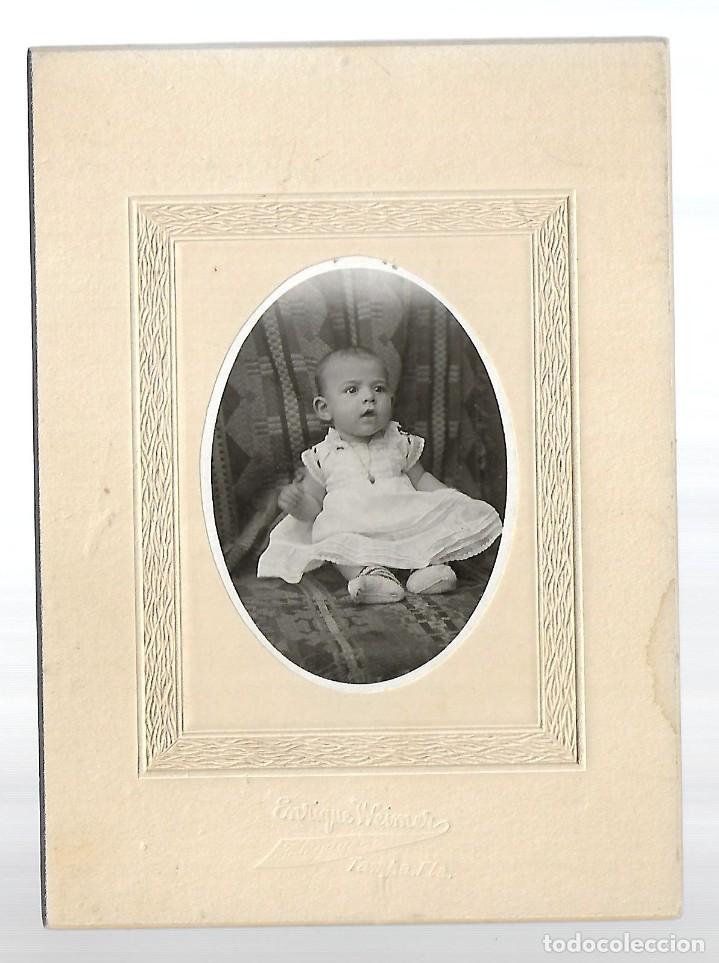 Photographie ancienne: 48010 -EXTRAORDINARIA FOTOGRAFIA ANTIGUA- UNA NI&Ntilde;A - FOTO- ENRIQUE WEIMER