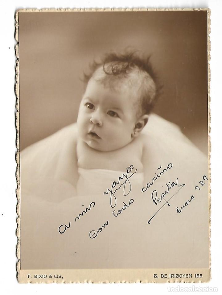 Fotografia antica: ER- EXTRAORDINARIA FOTOGRAFIA ANTIGUA- DE UNA NI&Ntilde;A -FOTO- BIXIO - IRIGOYEN- B.AIRES de 1.929