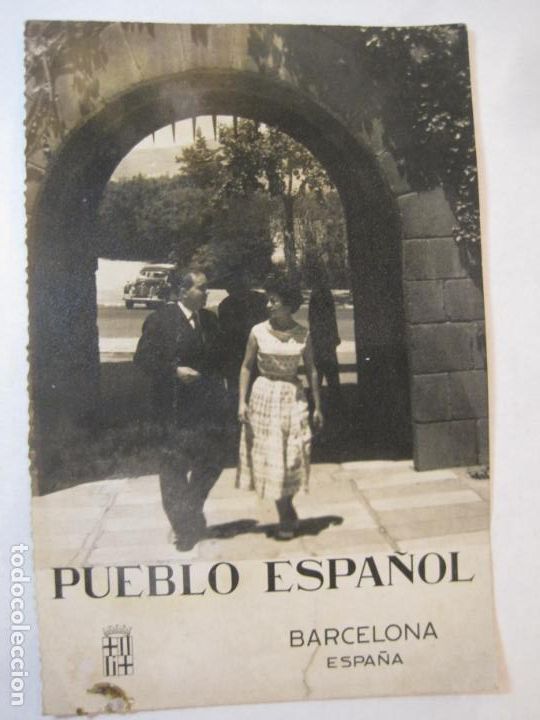 Fotograf&iacute;a antigua: BARCELONA-PUEBLO ESPA&Ntilde;OL-FOTOGRAFIA + NEGATIVO EN SU PARTE TRASERA-VER FOTOS-(K-4894)