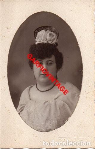 Fotografia antica: ANTIGUA FOTOGRAFIA DE UNA DAMA, 95X145MM