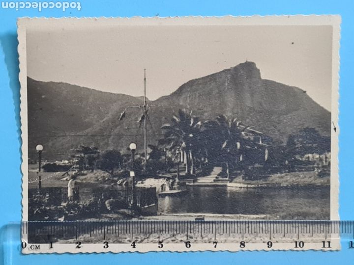 Fotograf&iacute;a antigua: ANTIGUA FOTOGRAFIA - LAGUNA RODRIGO DE FREITAS - RIO DE JANEIRO (BRASIL) CORCOVADO CORAZON DE JESUS