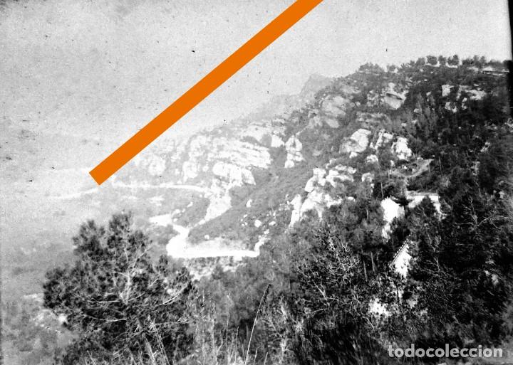 Fotografia antica: antiguo negativo o clich&eacute; de fotograf&iacute;a. Paisaje. Zona Catalu&ntilde;a. Cristal. Antigua.