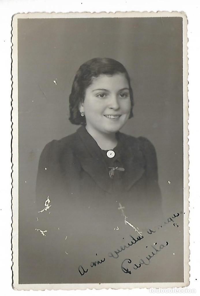 Alte Fotografie: ER-EXTRAORDINARIA FOTOGRAFIA ANTIGUA- UNA DAMA - FOTO- - DEDICADA EL 5 - 4 - 1.937