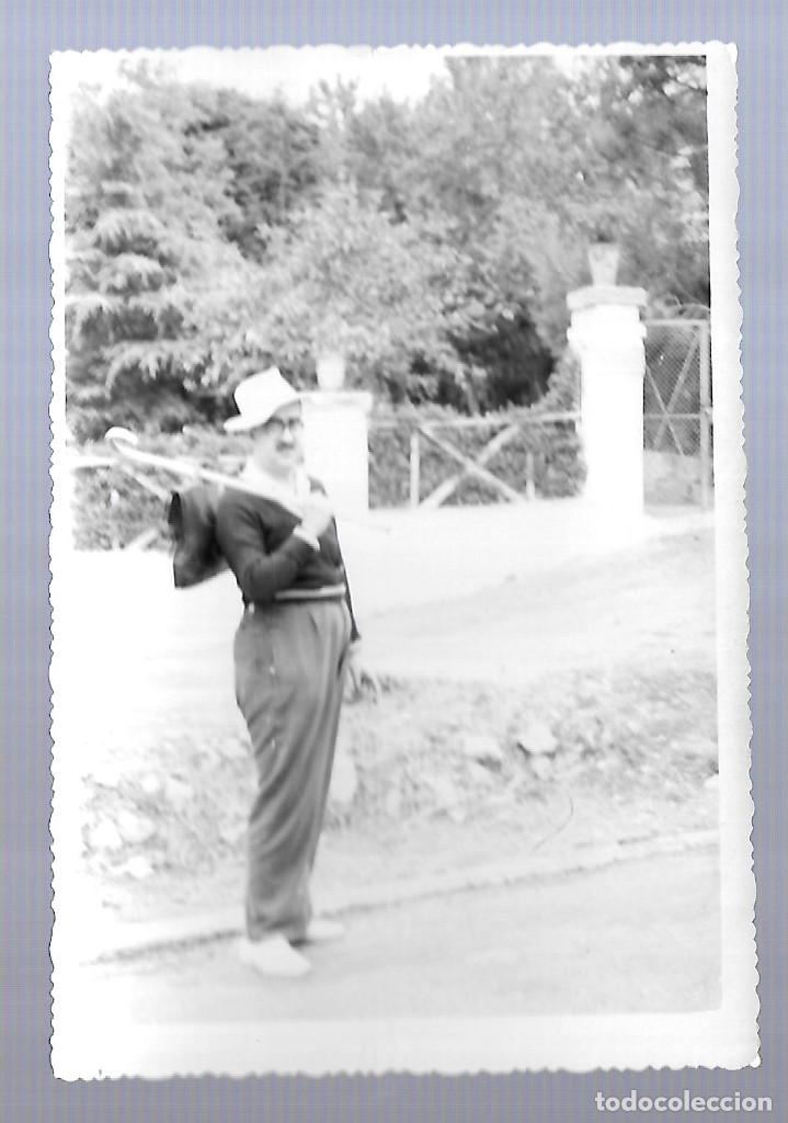 Alte Fotografie: ER- FOTOGRAFIA DE UN CABALLERO CON SOMBRERO Y BASTON - FOTO - - - - -