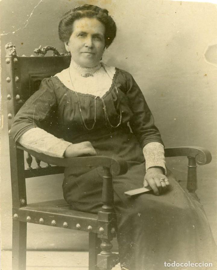 Alte Fotografie: FOTOGRAFIA. RETRATO MUJER CON ABANICO. CD 1910