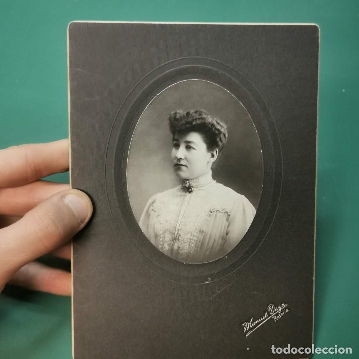 Fotograf&iacute;a antigua: ANTIGUA FOTOGRAFIA - MUJER - FOTO DE ESTUDIO - MANUEL DAZA - ROSARIO - SIGLO XIX / 301