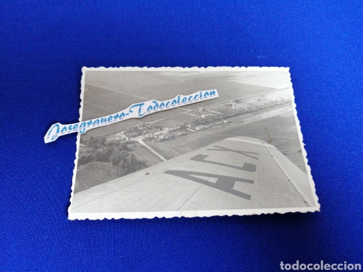 Alte Fotografie: AVION FOTOGRAFIA A&Eacute;REA CON SELLO FOT&Oacute;GRAFO