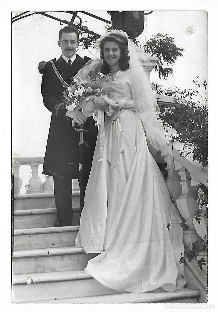 Fotograf&iacute;a antigua: ER- FOTOGRAFIA ANTIGUA DE- BODA DE UN MILITAR CON SABLE