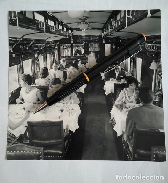 Fotograf&iacute;a antigua: Angola: Vag&oacute;n restaurante. Companhia de Caminho de Ferro de Benguela. &Aacute;frica colonial portuguesa
