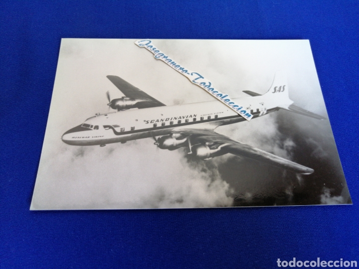 Photographie ancienne: AVION EN VUELO SCANDINAVIAN AIRLINES (REPRODUCCI&Oacute;N FOTOGR&Aacute;FICA)