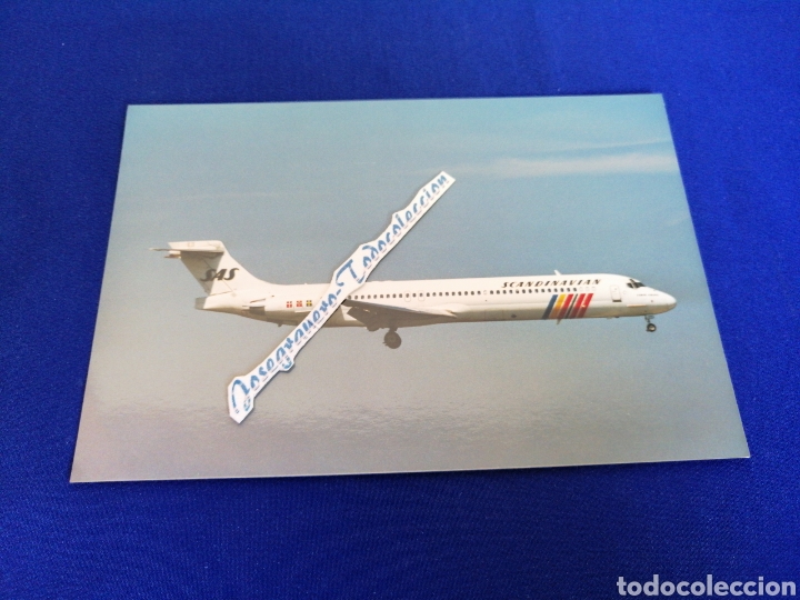 Fotograf&iacute;a antigua: AVION EN VUELO SCANDINAVIAN AIRLINES FOTOGRAFIA