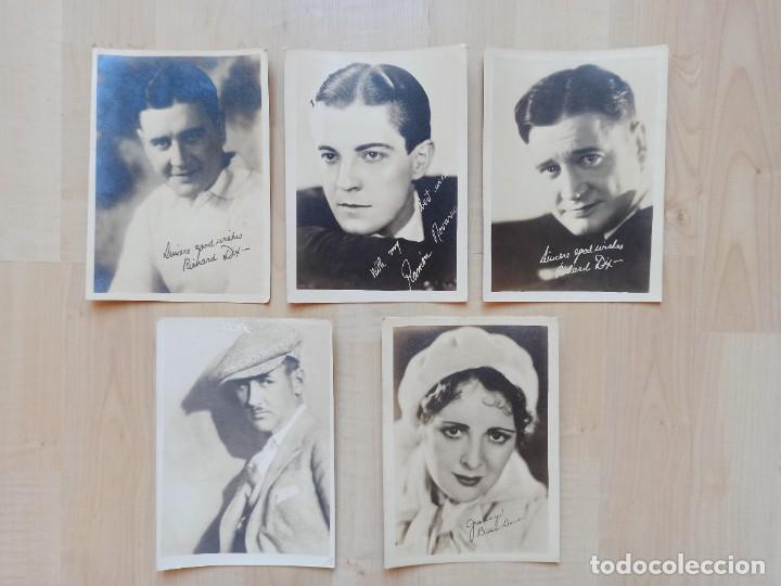 Fotografia antica: Lote 5 fotos actores y actrices de cine. 13x18