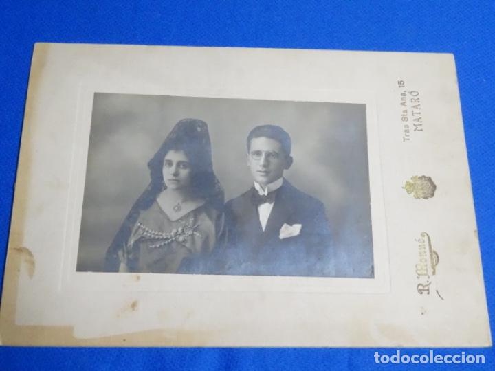 Antique Photography: FOTOGRAF&Iacute;A R. MONNE. MATAR&Oacute;. 14.50X10 CM. TOTAL 23X6 CM.