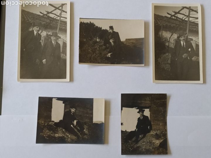 Fotografia antica: 5 FOTOGRAFIAS EN FERROL - CAMPO DE TIRO EN UNA ASPILLERA - PPIOS S.XIX