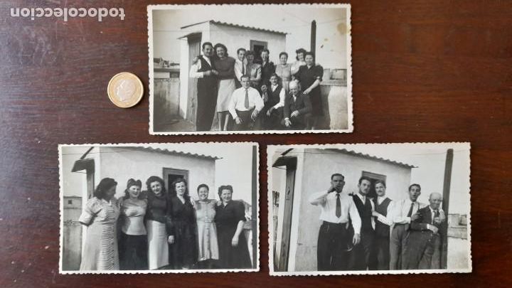 Fotografia antica: Un retrato en azotea con grupo de j&oacute;venes amigos, a&ntilde;os 50&acute;s , 3 im&aacute;genes a elegir