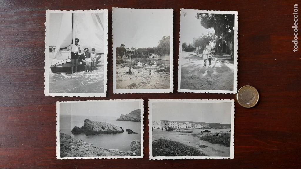 Fotografia antica: Un retratado de familia posando en peque&ntilde;a embarcaci&oacute;n a vela a&ntilde;os 50&acute;s cuatro im&aacute;genes a elegir
