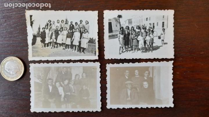 Photographie ancienne: Un retratado grupo de ni&ntilde;os peque&ntilde;os posando en plaza de pueblo a&ntilde;os 40&acute;s, cuatro im&aacute;genes a elegir