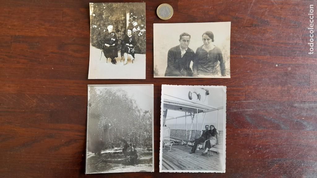 Fotografia antica: Un retrato pareja de se&ntilde;oras posando en el jard&iacute;n a&ntilde;os 1930&acute;s cuatro im&aacute;genes a elegir