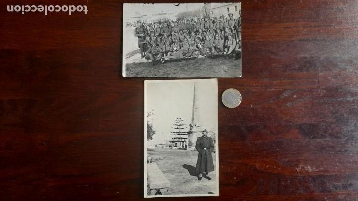Photographie ancienne: Un retrato tarjeta postal de la compa&ntilde;&iacute;a a&ntilde;o 1945 cuartel Ciutadella Menorca 2 tarjetas a elegir