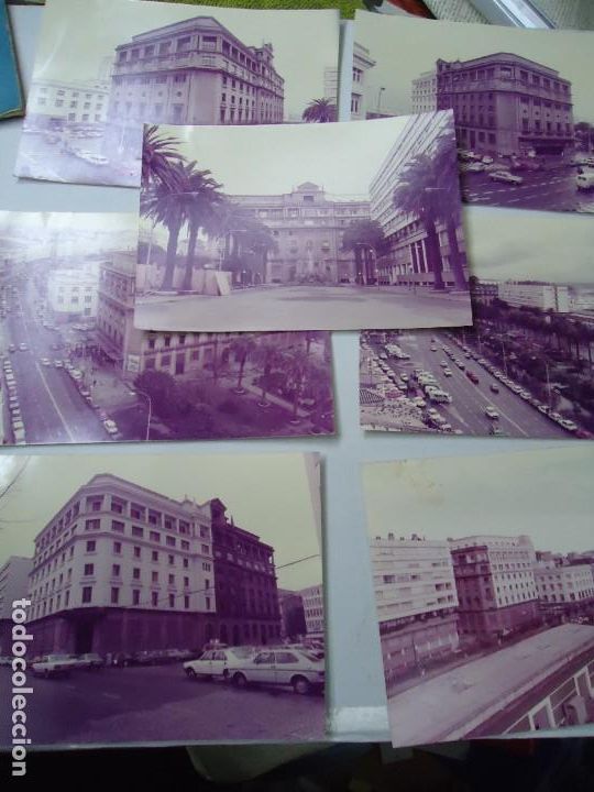 Fotograf&iacute;a antigua: LOTE DE 7 FOTOS TEATRO COL&Oacute;N, DIPUTACI&Oacute;N, JARDINES Y ZONA PORTUARIA DE LA CORU&Ntilde;A TODAS TIENEN EL SEL