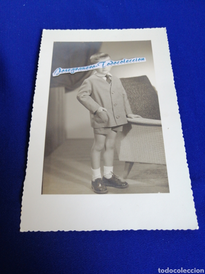 Photographie ancienne: NI&Ntilde;O MODELO FOTOGRAFIA ANTIGUA CON SELLO FOT&Oacute;GRAFO F.GARCIA (GRAO -VALENCIA)