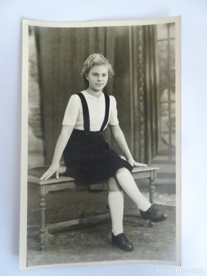 Fotografia antiga: ANTIGUA POSTAL FOTOGR&Aacute;FICA DE ESTUDIO, CHICA JOVEN, VER FOTOS