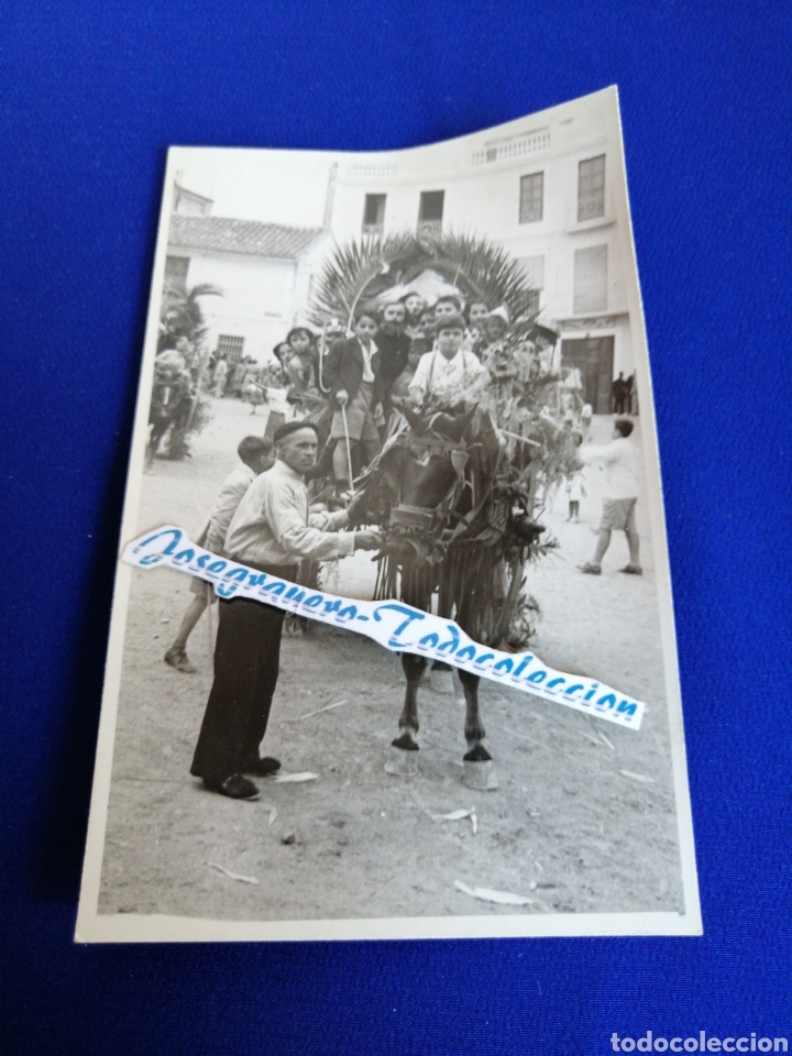 Antique Photography: CARROZA ROMER&Iacute;A CON NI&Ntilde;OS Y ABUELO A&Ntilde;OS 40 PUEBLO DE VALENCIA FOTOGRAFIA CON SELLO FOT&Oacute;GRAFO