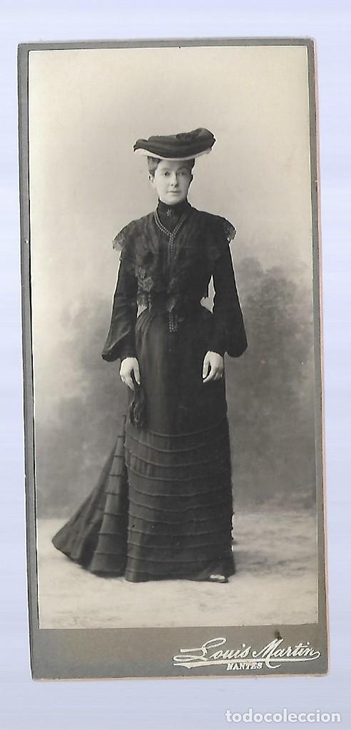 Fotografia antica: E15- FOTOGRAF&Iacute;A ANTIGUA - DE UNA DAMA CON SOMBRERO - FOTO- MARTIN -NANTES- DE 1.902