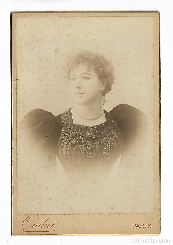 Antique Photography: E15- FOTOGRAF&Iacute;A ANTIGUA - DE UNA DAMA - FOTO- CUILICI PARIS - DE Pp, DEL SIGLO XX