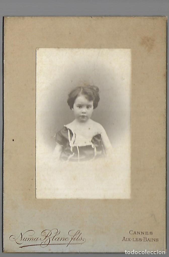 Antique Photography: E15- FOTOGRAF&Iacute;A ANTIGUA - UNA NI&Ntilde;A - FOTO - BLANC - CANNES DE Pp. DEL SIGLO XX