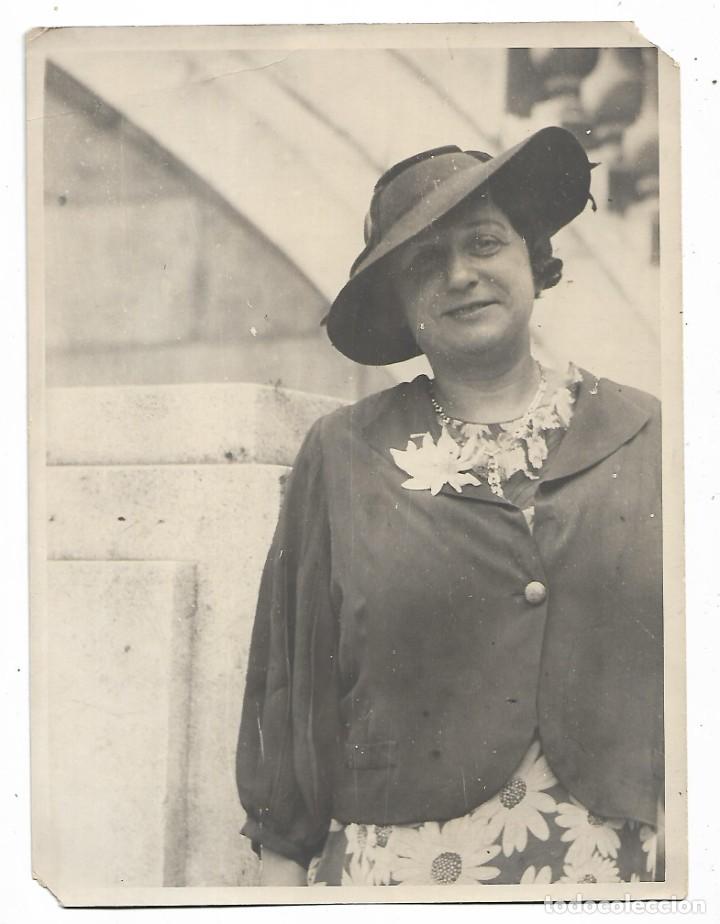 Alte Fotografie: 330- FOTOGRAF&Iacute;A ANTIGUA DE - UNA DAMA CON SOMBRERO -FOTO - A&Ntilde;OS 40