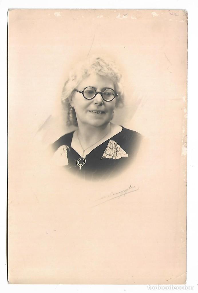 Antique Photography: 330-FOTOGRAF&Iacute;A ANTIGUA DE - UNA DAMA -FOTO - DEDICADA EL 8 - 4 - 1.942