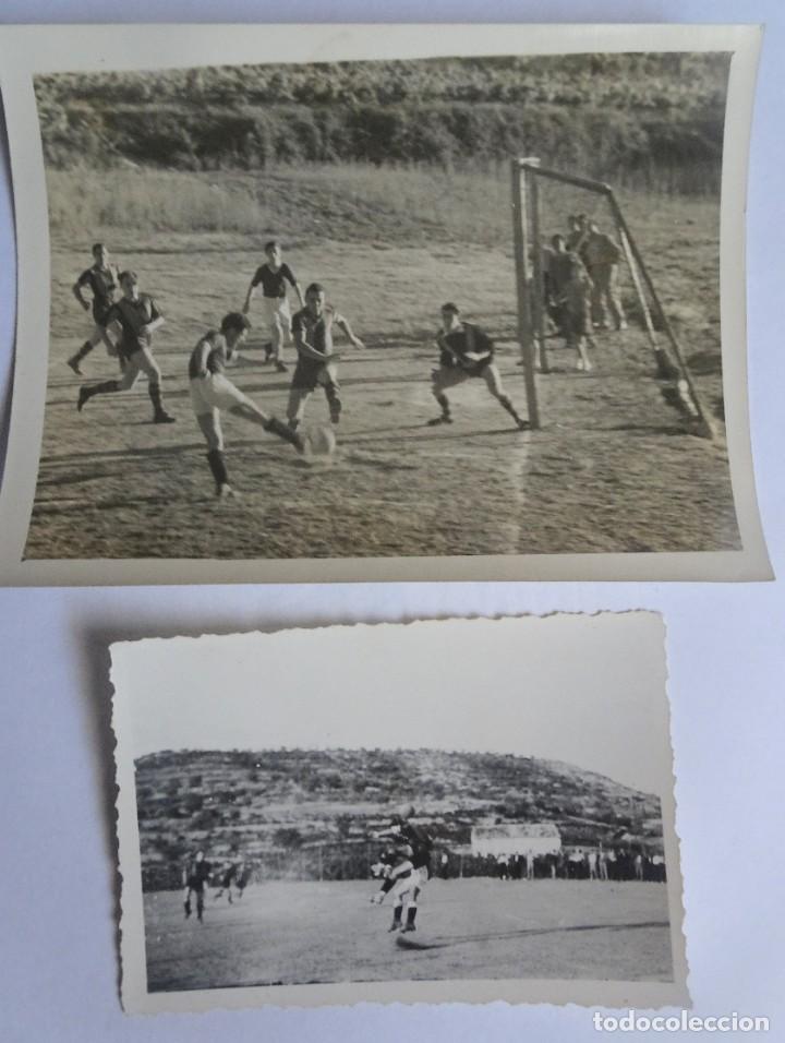 Fotografia antiga: LOTE DE 2 ANTIGUAS FOTOGRAF&Iacute;AS, CAMPO DE F&Uacute;TBOL POR DETERMINAR, VER FOTOS